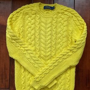 Polo by Ralph Lauren Vibrant Yellow Cable Knit Sweater